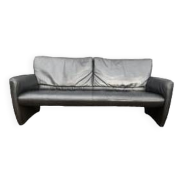High end black leather sofa, De Sede sofa