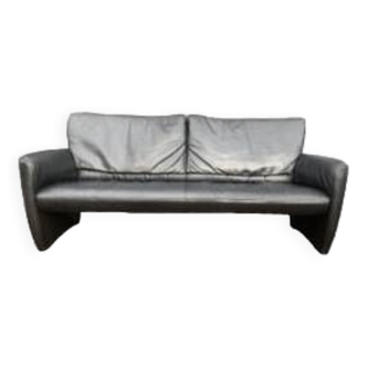 High end black leather sofa, De Sede sofa