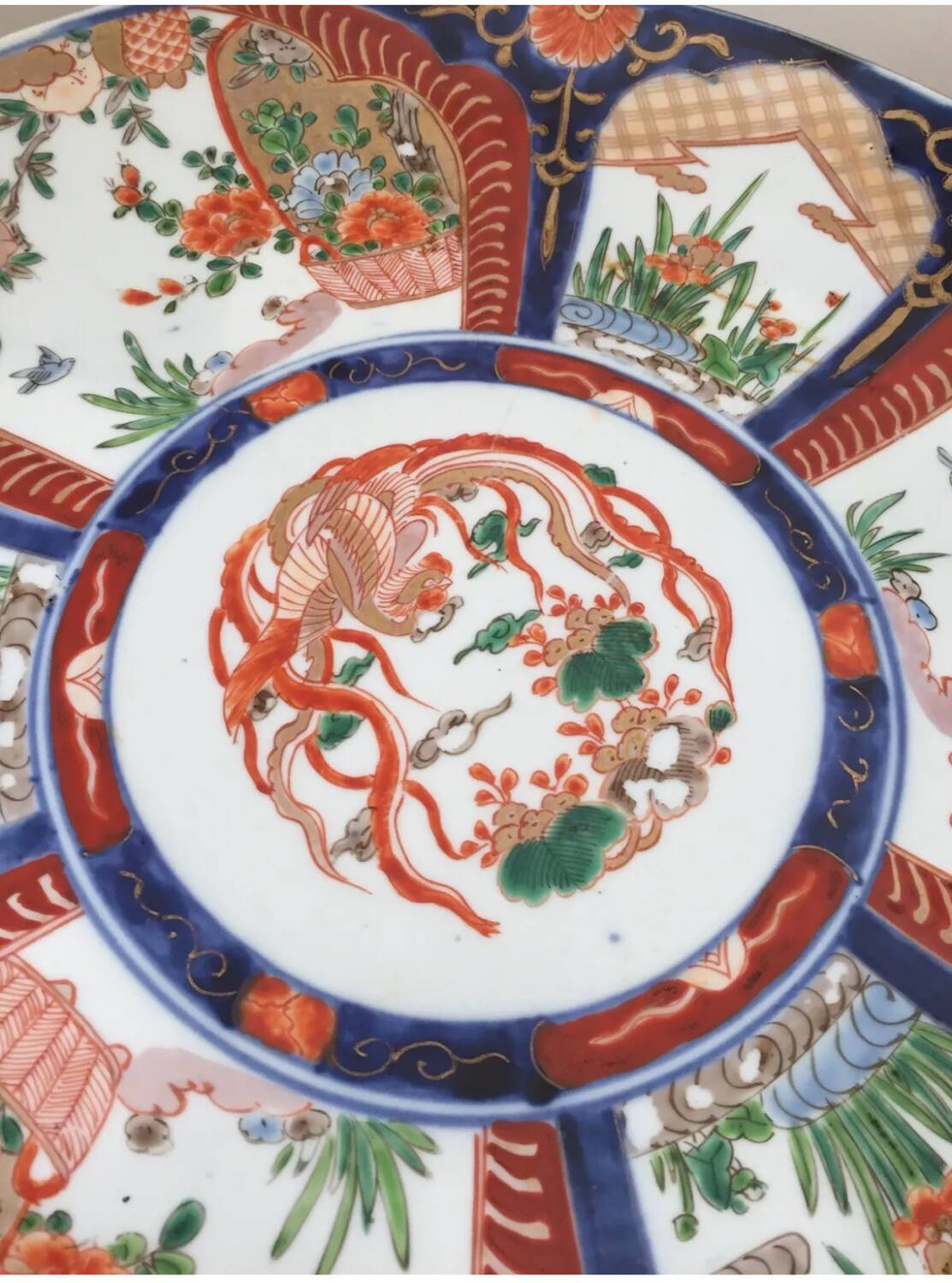 Ancient Japanese large dish Imari
