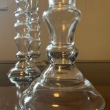 Trio de bougeoirs design en verre soufflé