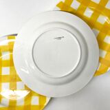 Lot of 3 plates yellow plaid Sarreguemines