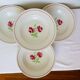4 assiettes creuses K et G Luneville modèle Rose Mai 2106209