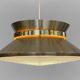Brass colored aluminium pendant light by Carl Thore for Granhaga Metall. Sweden 1970s