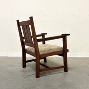 Fauteuil en chêne de l'École de La Haye, Art Déco néerlandais vers 1920 (2 sur 2)
