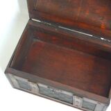 Monogrammed wooden chest