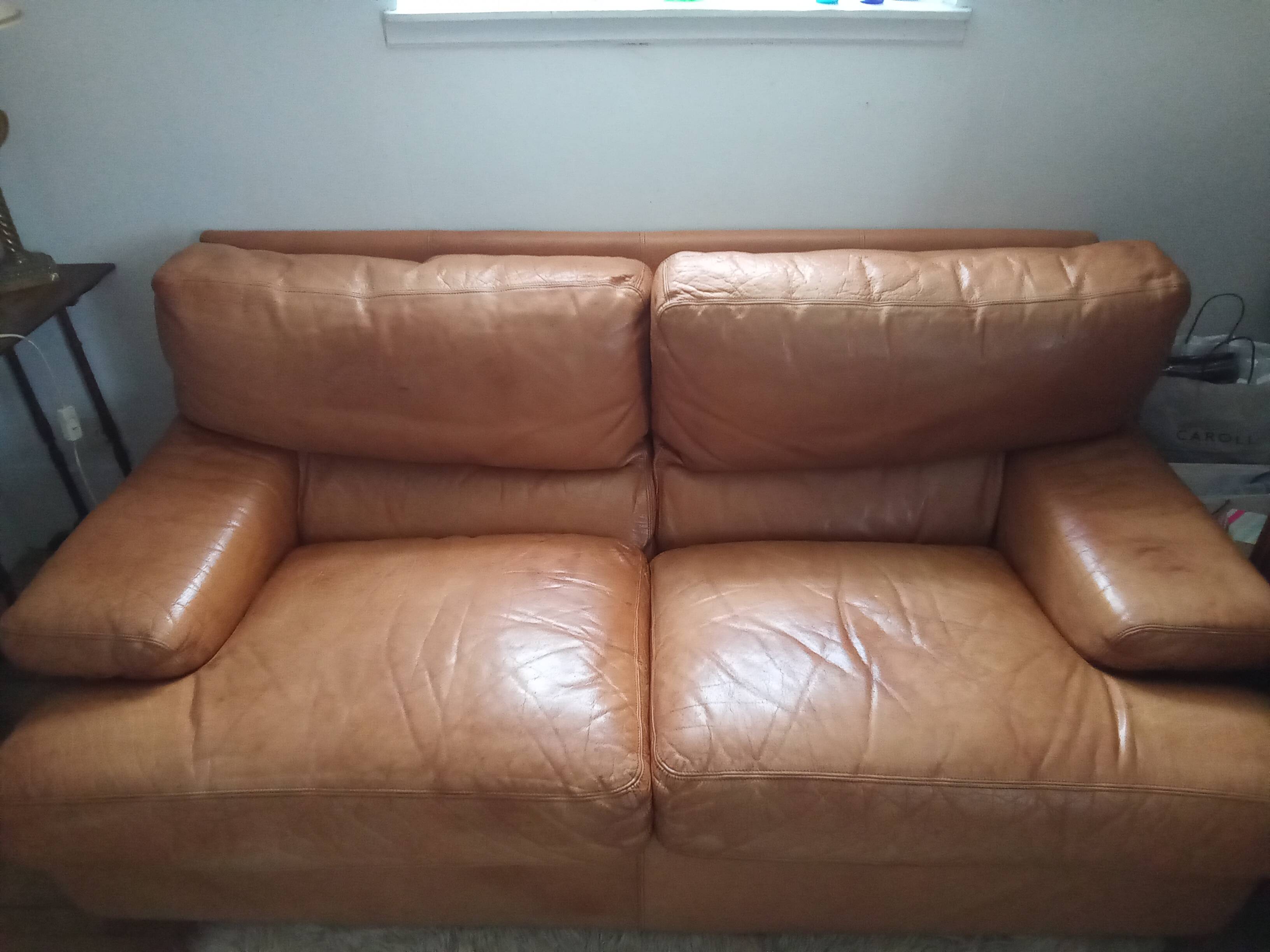 1970s leather sofa