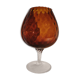 Amber glass ball cut. Italian. Empoli.  1950s
