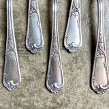 6 silver metal forks
