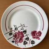 6 antique dessert plates in faience from badonviller