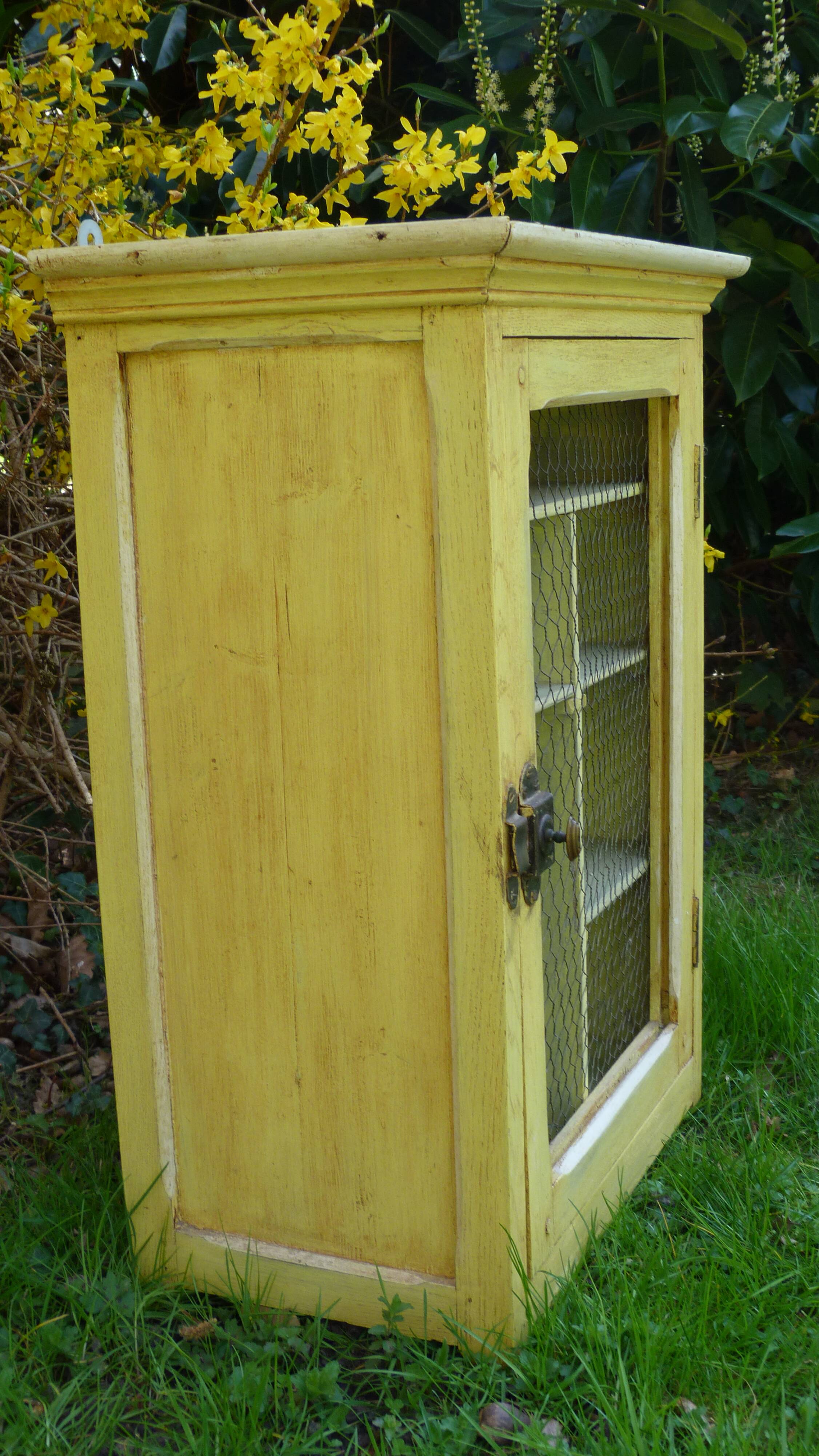 Former toilet cabinet screened door