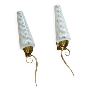 Paire d'appliques murales - blanc