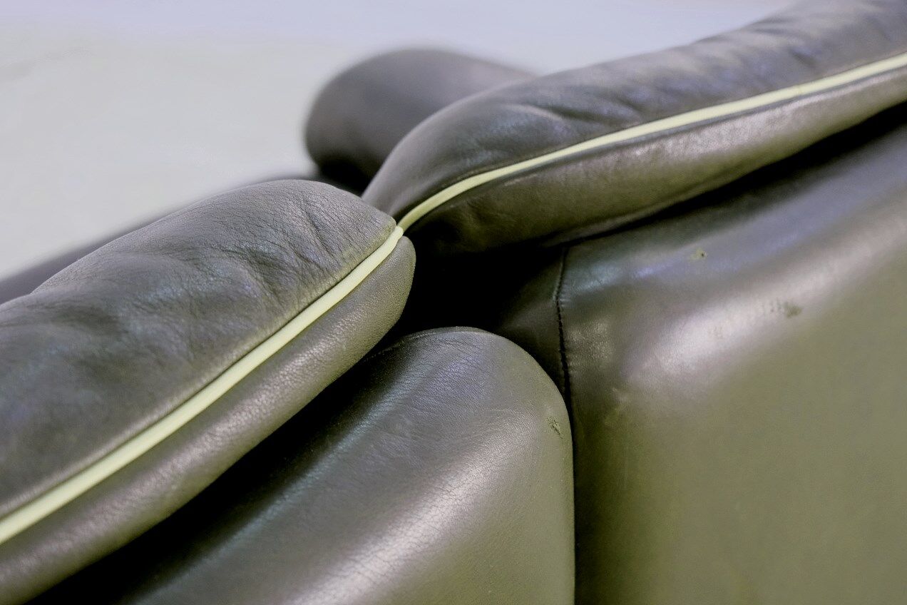 DS 66 Sofa from De Sede in Olive Leather, 1970s