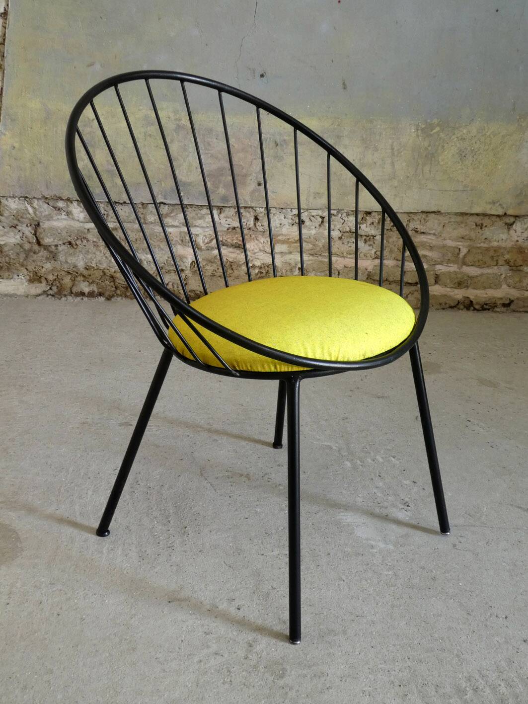 Set de 4 fauteuils corbeille des années 1950