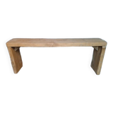 Bench 120 cm old solid wood with patina