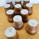Stoneware cups – Armor stoneware set of 10 and an 11th French stoneware cup.