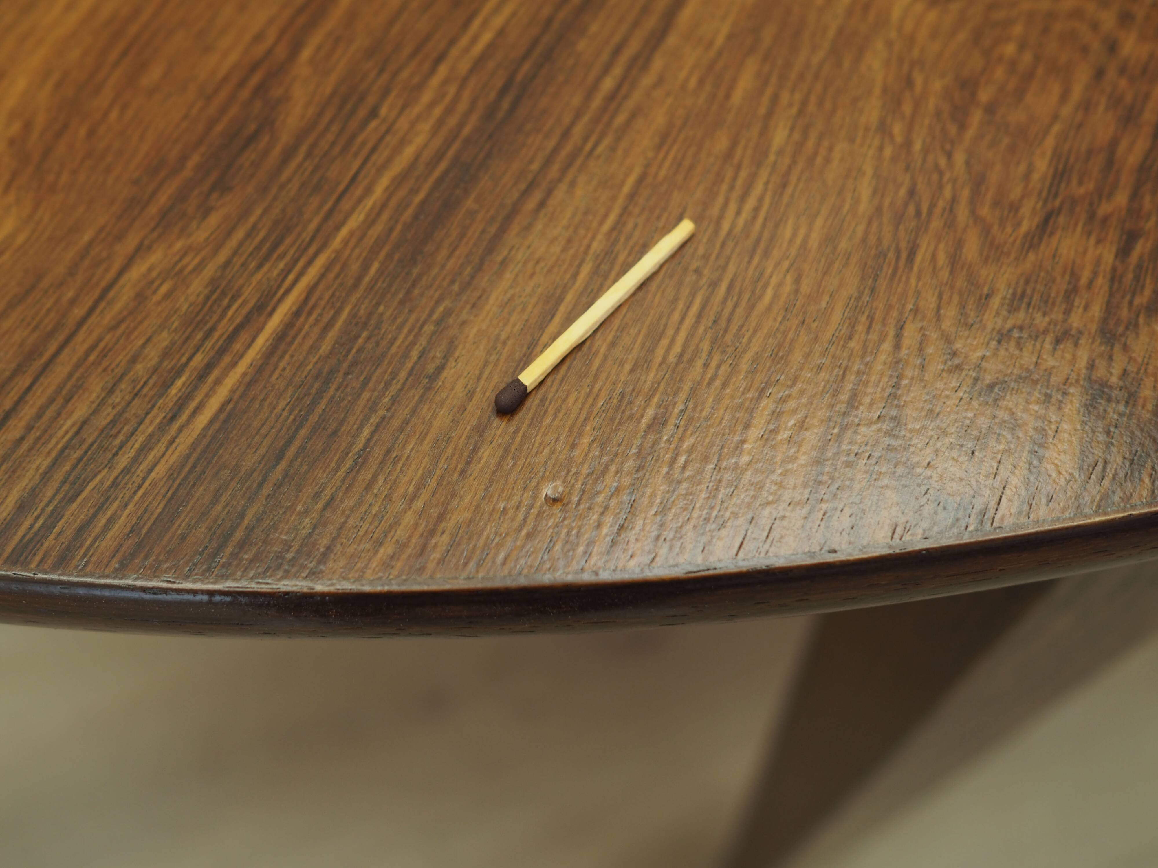 Round rosewood table, Danish design, 1970s, production: Denmark