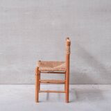 Single Mid-Century Rush Chair by Ate van Apeldoorn for Houtwerk Hattem