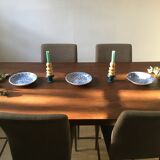 Lot of 3 hollow plates speckled blue Ceraminter