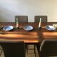 Lot de 3 assiettes creuses bleu moucheté Ceraminter