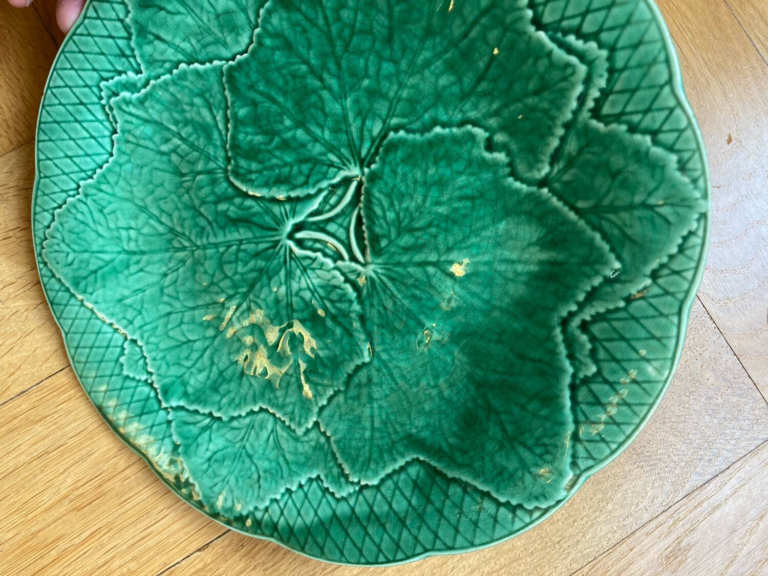 Gien Leaf Slush Dessert Plates