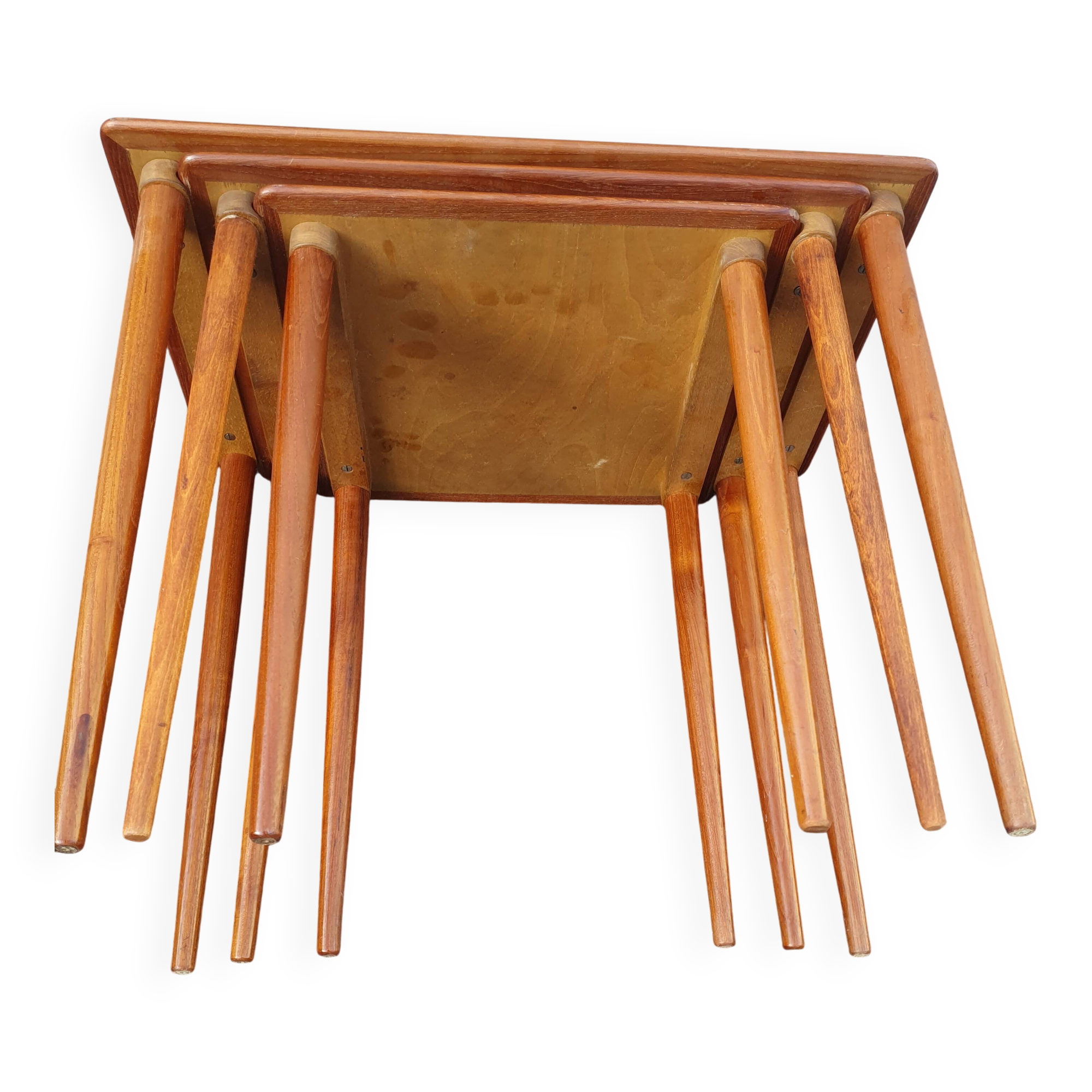 Table gigogne teck vintage