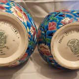 Bowl with handle in Longwy enamels