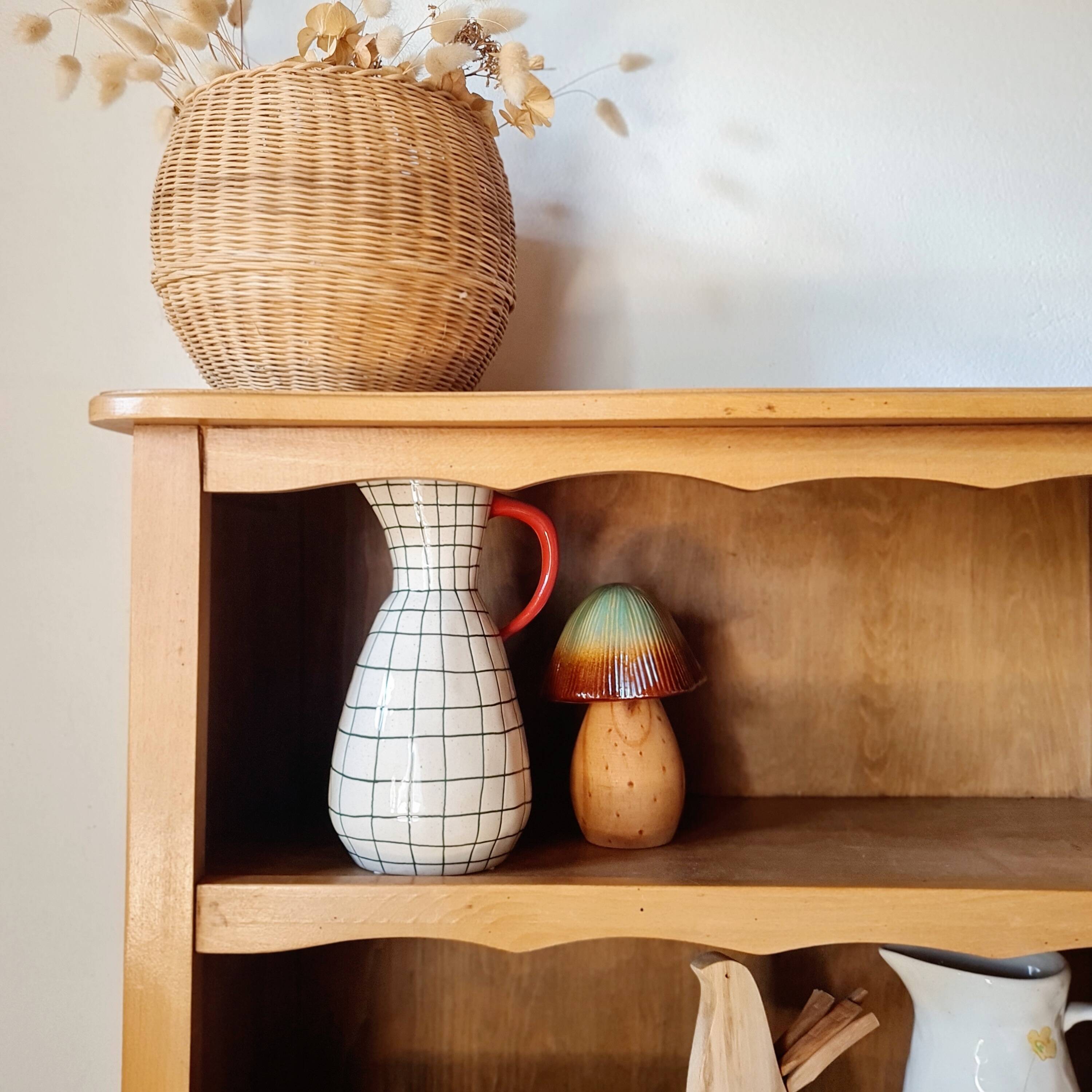 Honey-coloured antique wooden bookcase - antique library