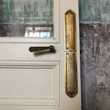 Old wooden glass door