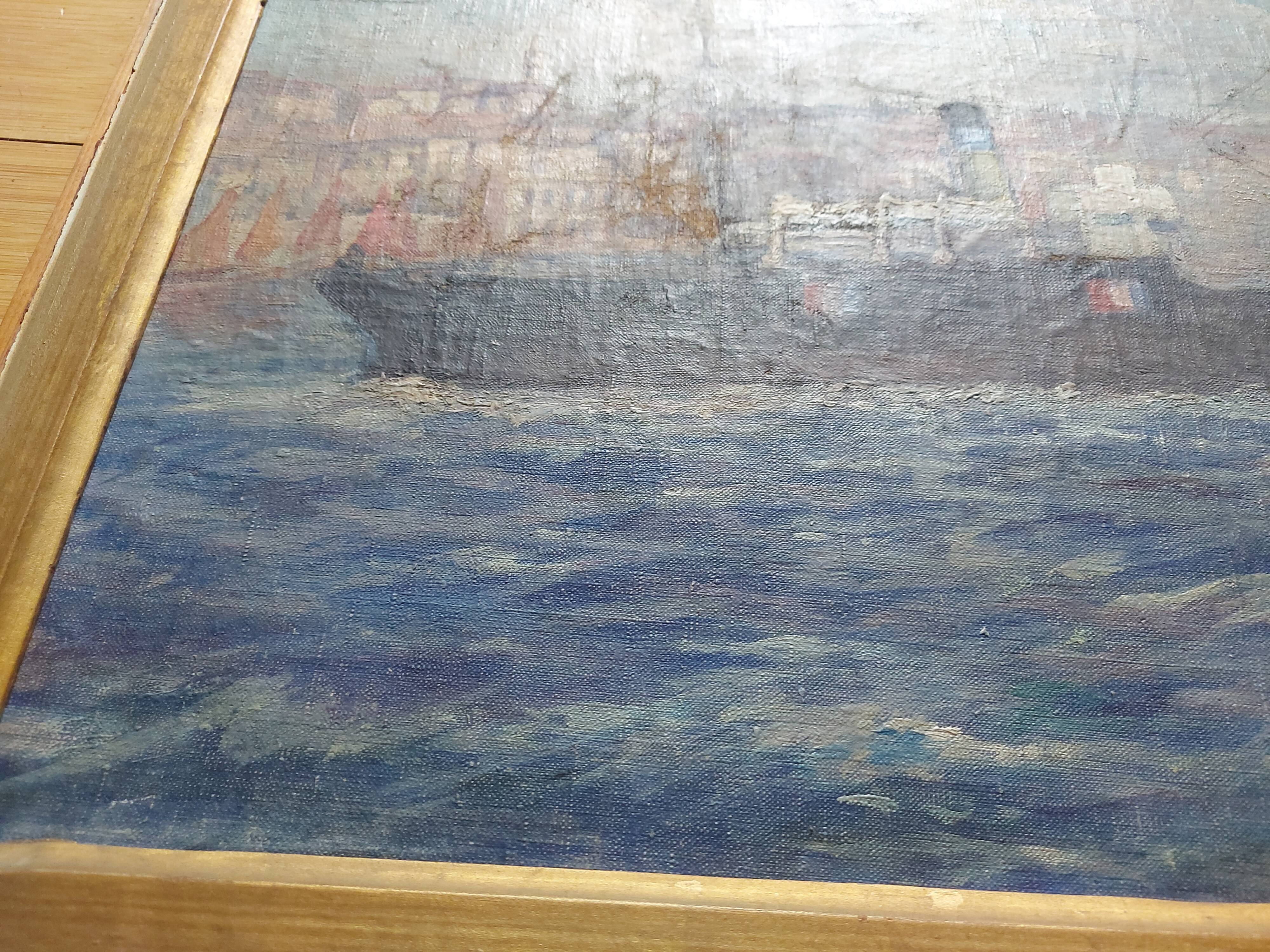 Marine , boat , entrance to the port of Marseille ( le panier )