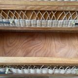 Rattan chest of drawers 3 drawers 1960