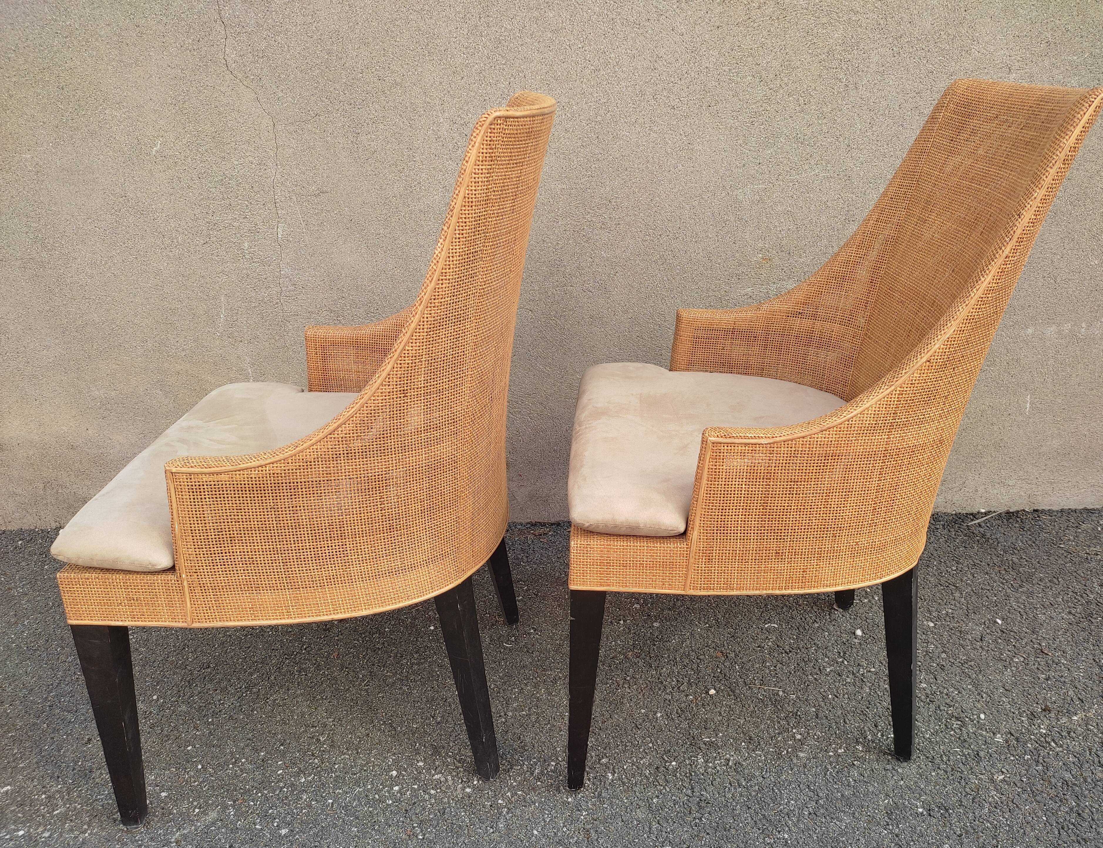 Canine rattan armchair