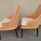 Fauteuil en rotin cannée