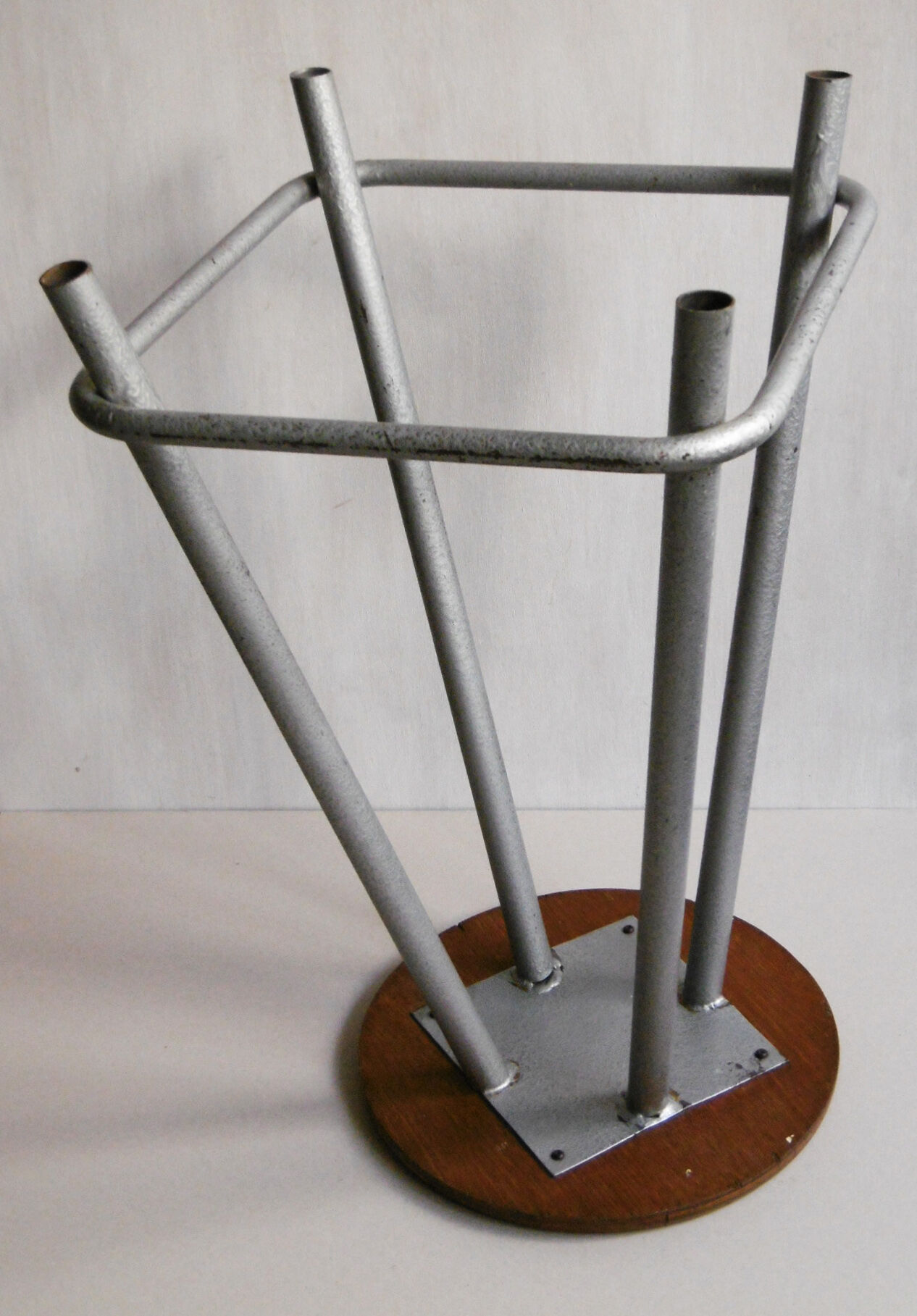 Wood and metal stool