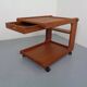 Large Rollable Teak Bar Cart, 1960s