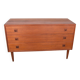 Danish teak chest of drawers or small sideboard, 3 large drawers, 1960.