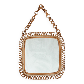 Rattan mirror vintage