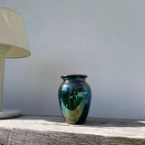 Vintage iridescent ceramic vase