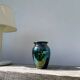 Vintage iridescent ceramic vase