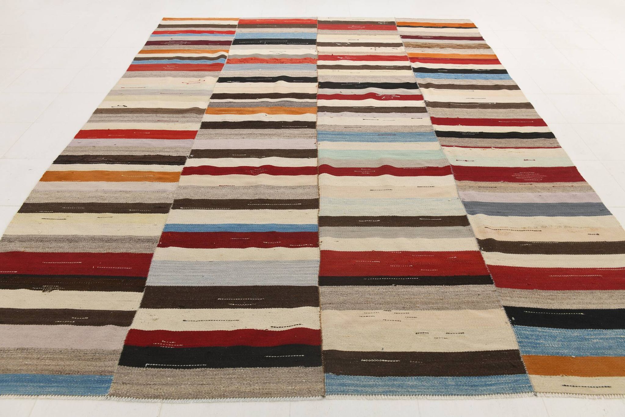 Mid Century Modern Multicolor Kilim Rug, 272x367Cm