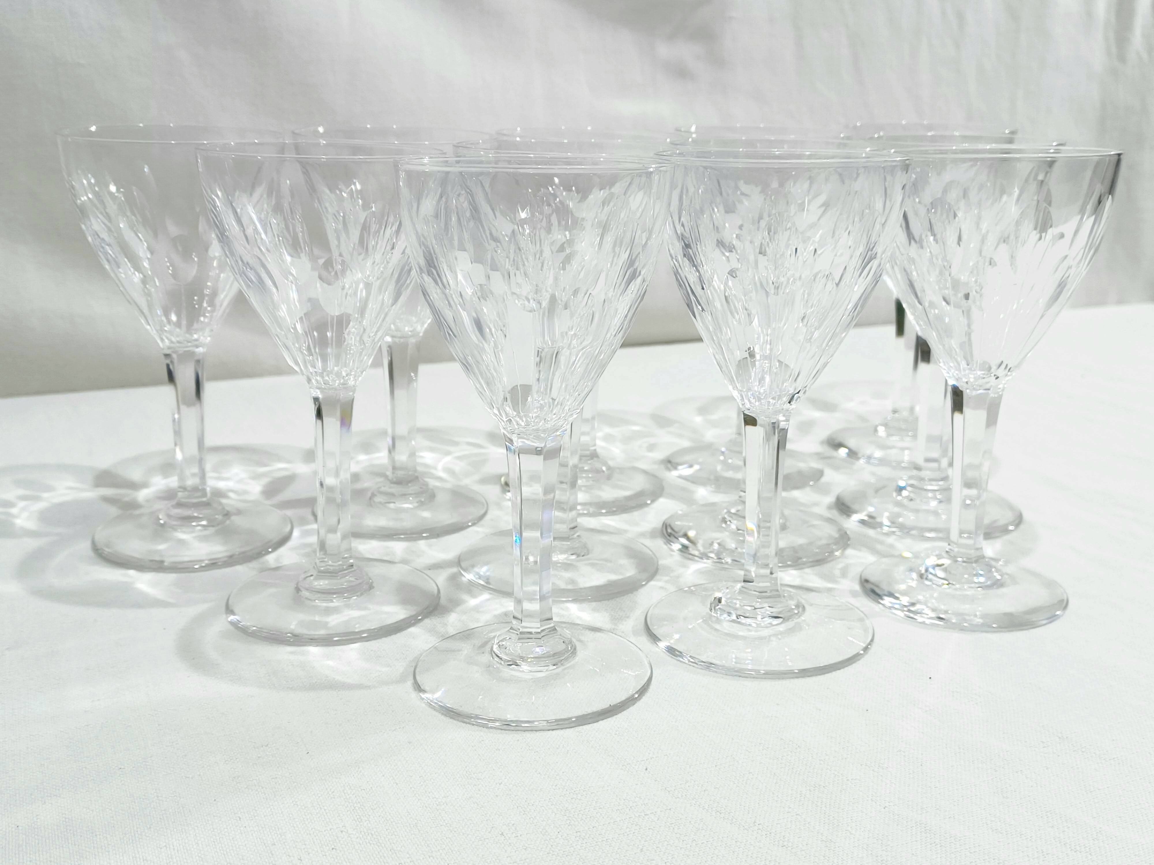 Val Saint Lambert - 12 Nestor Hamlet Liqueur Glasses