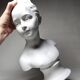 Limoges porcelain biscuit bust C. Tharaud, Louise Brongniard