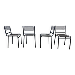 ensemble de 4 chaises - 1980