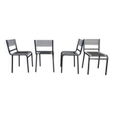 Set of 4 Sandow dining chairs by Rene Herbst, 1980s