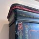 Biedermeier wardrobe hand-painted with Dutch folklore Hindelooper.