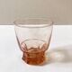 Pitcher and 6 water glasses in pink glass