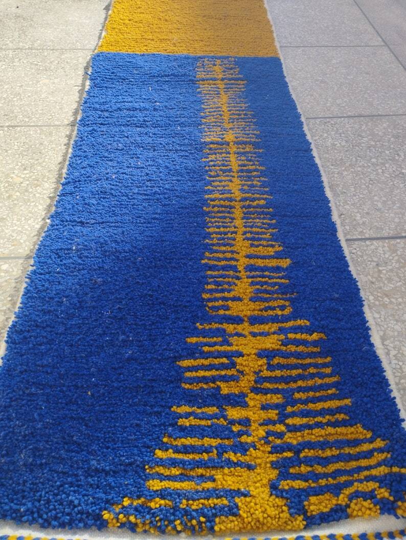 Wool hallway rug 350cm x 70cm