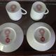 2 coffee cups and saucers in Limoges porcelain
