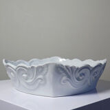 Square coupe/bowl in celadon porcelain, vintage Limoges from the 50s to 70s.