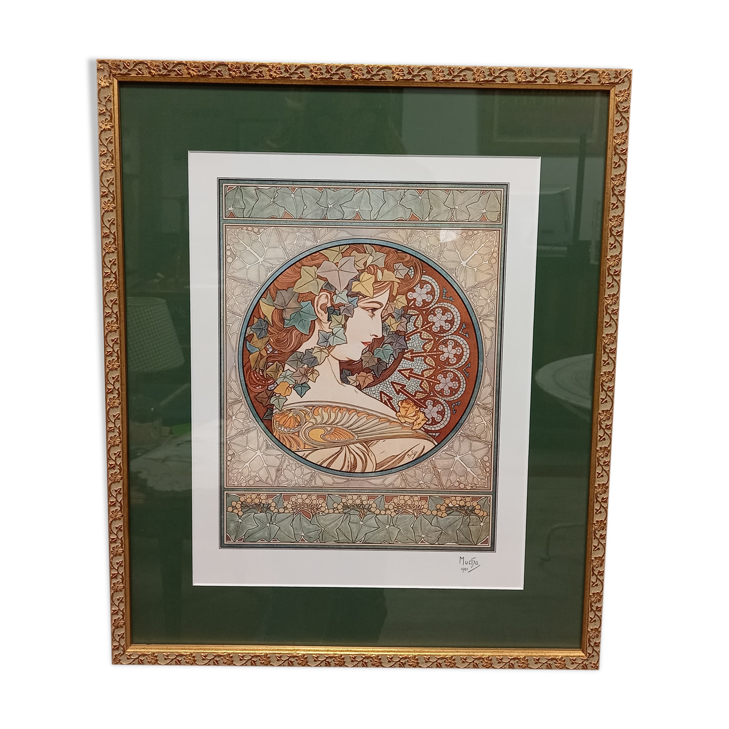Mucha framed poster