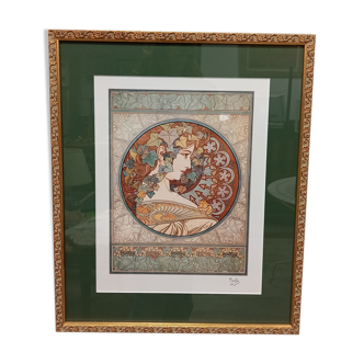 Mucha framed poster
